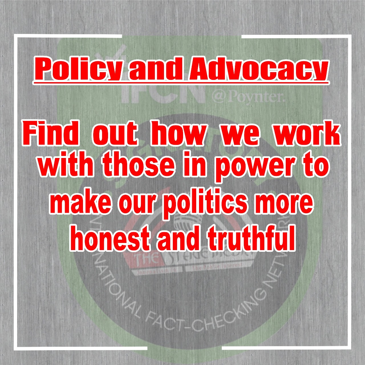 Policy and Advocacy